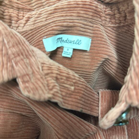 Madewell Women's Small Corduroy Kentwood Oversized Shirt-Jacket Brown Button - Picture 2 of 5